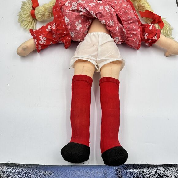 ESTATE SALE - XL vintage Handmade Ragdoll Doll Kitschy 60s 70s Mod Unique Design - Picture 7 of 13